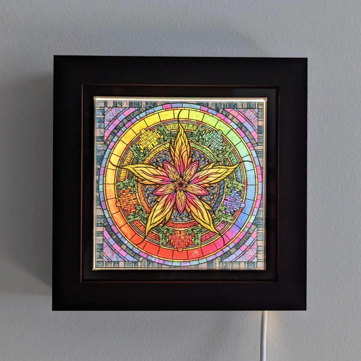 led backlit glass coaster or art display with usb plug for brandon sanderson warbreaker nalthis coasters