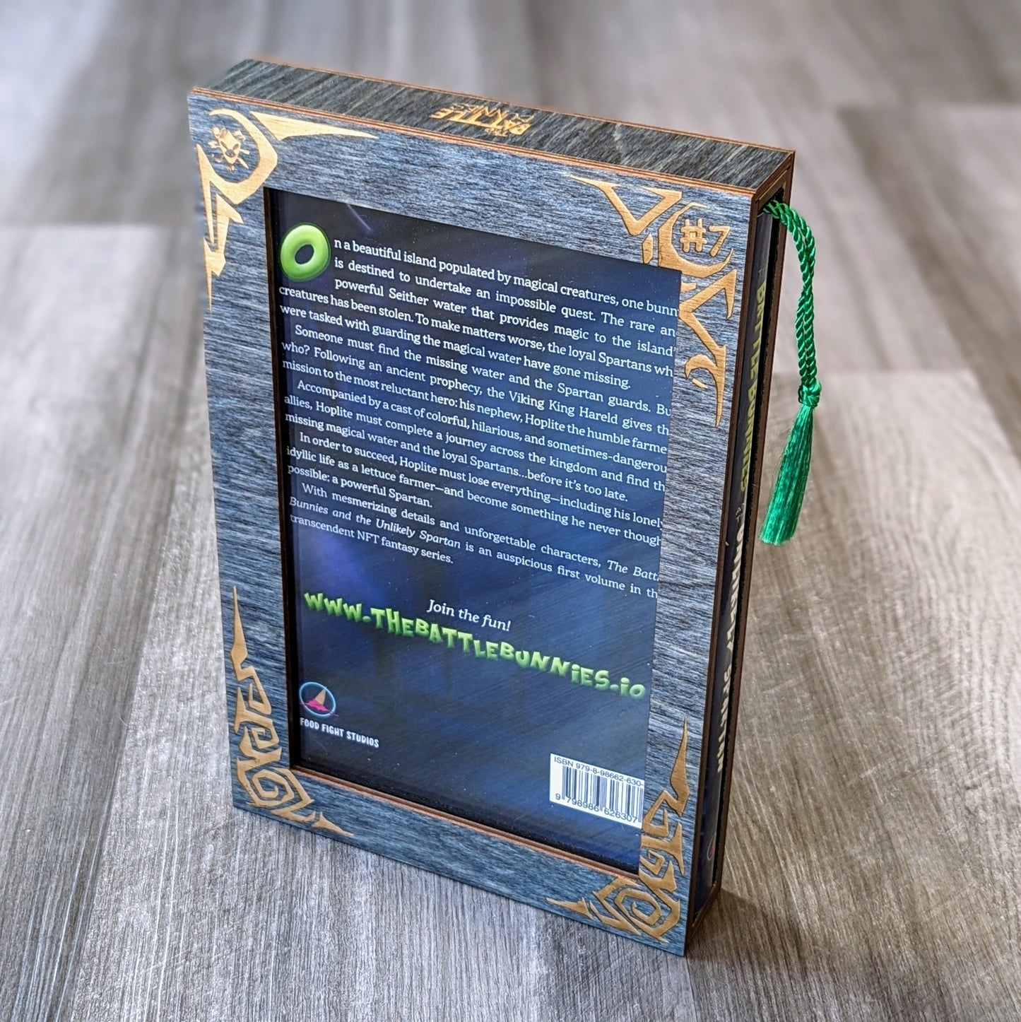 the battle bunnies and the unlikely spartan numbered hardcover book display case