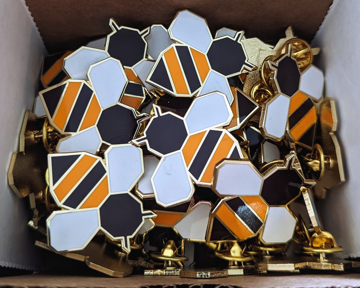 Geometric Pins - Honey Bee & Red Panda