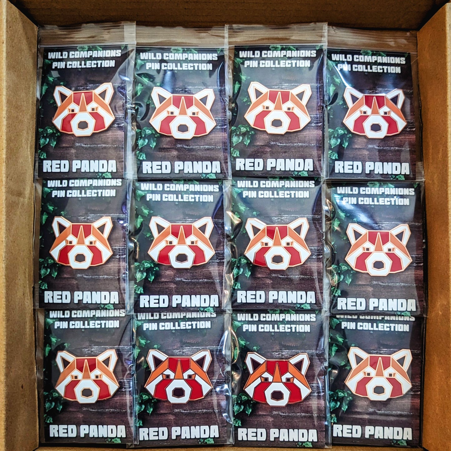 Geometric Pins - Honey Bee & Red Panda