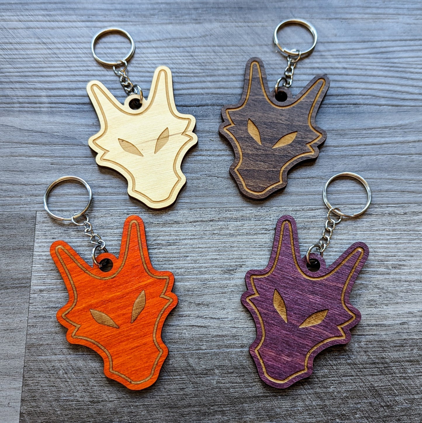 Dragon Keychain - Wooden