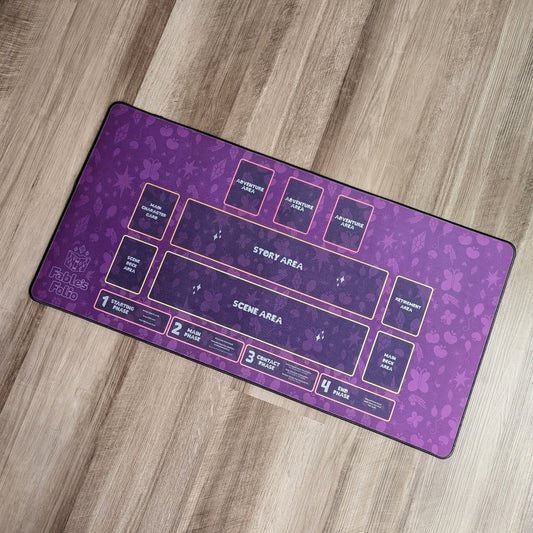 fable's folio playmat for my little pony trading card game from kayou magic the gathering applejack fluttershy rainbow dash rarity pinkie pie princess twilight sparkle