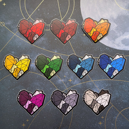 Gemheart Stickers - Singles or 10-pack