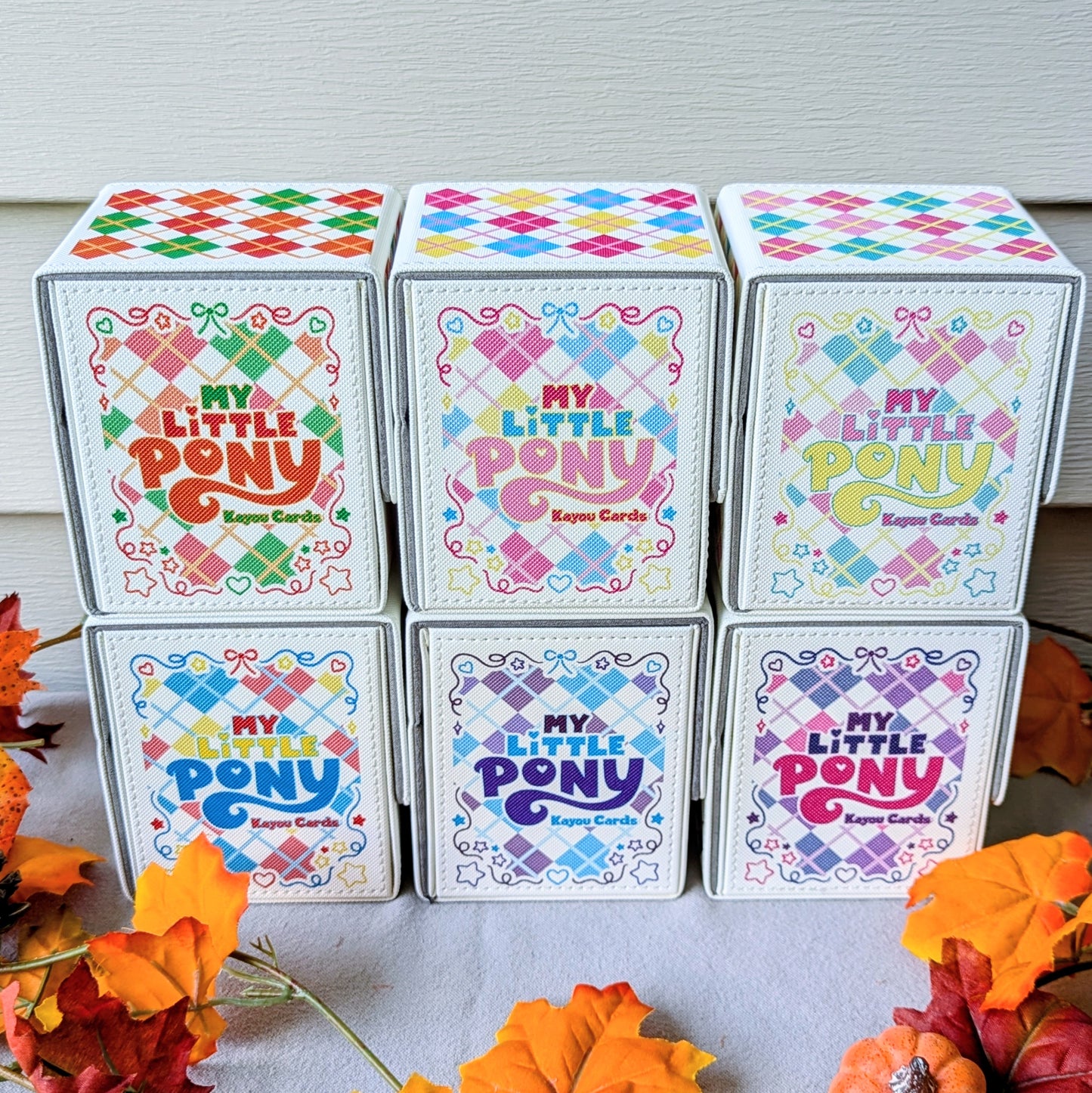 my little pony friendship begins tcg card game by kayou card deck boxes for applejack fluttershy pinkie pie rainbow dash rarity and twilight sparkle