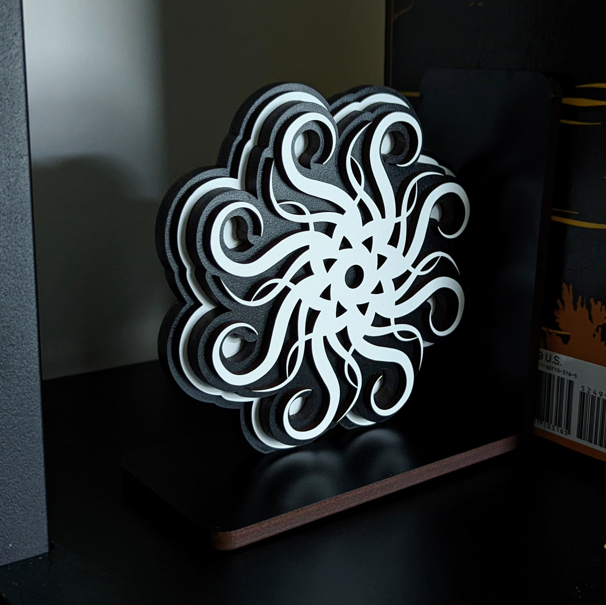 wooden bookends inspired by lightweaver cryptics spren from brandon sanderson stormlight archive