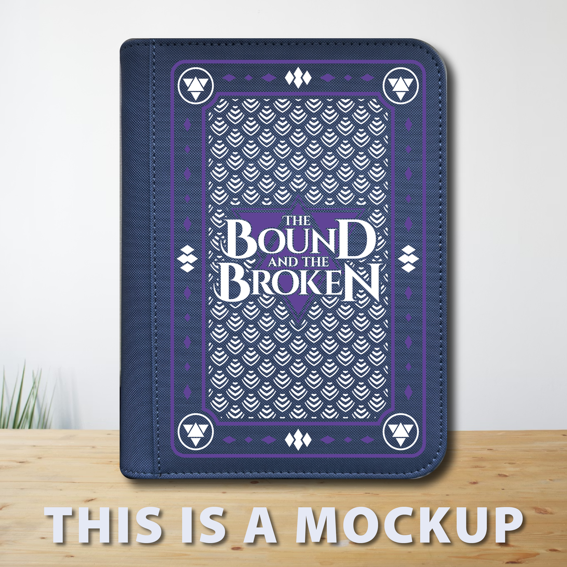 The bound and the broken by Ryan Cahill collectible trading Patreon cards binder by dragon woodshop