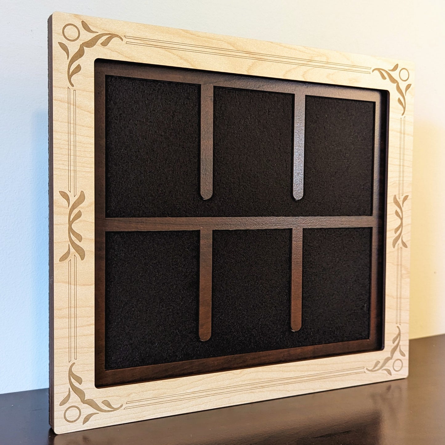 playing card 6-slot display frame, fits cards in standard card sleeves, great for magic the gathering, mistborn cards from Brandon sanderson, pokemon, and more