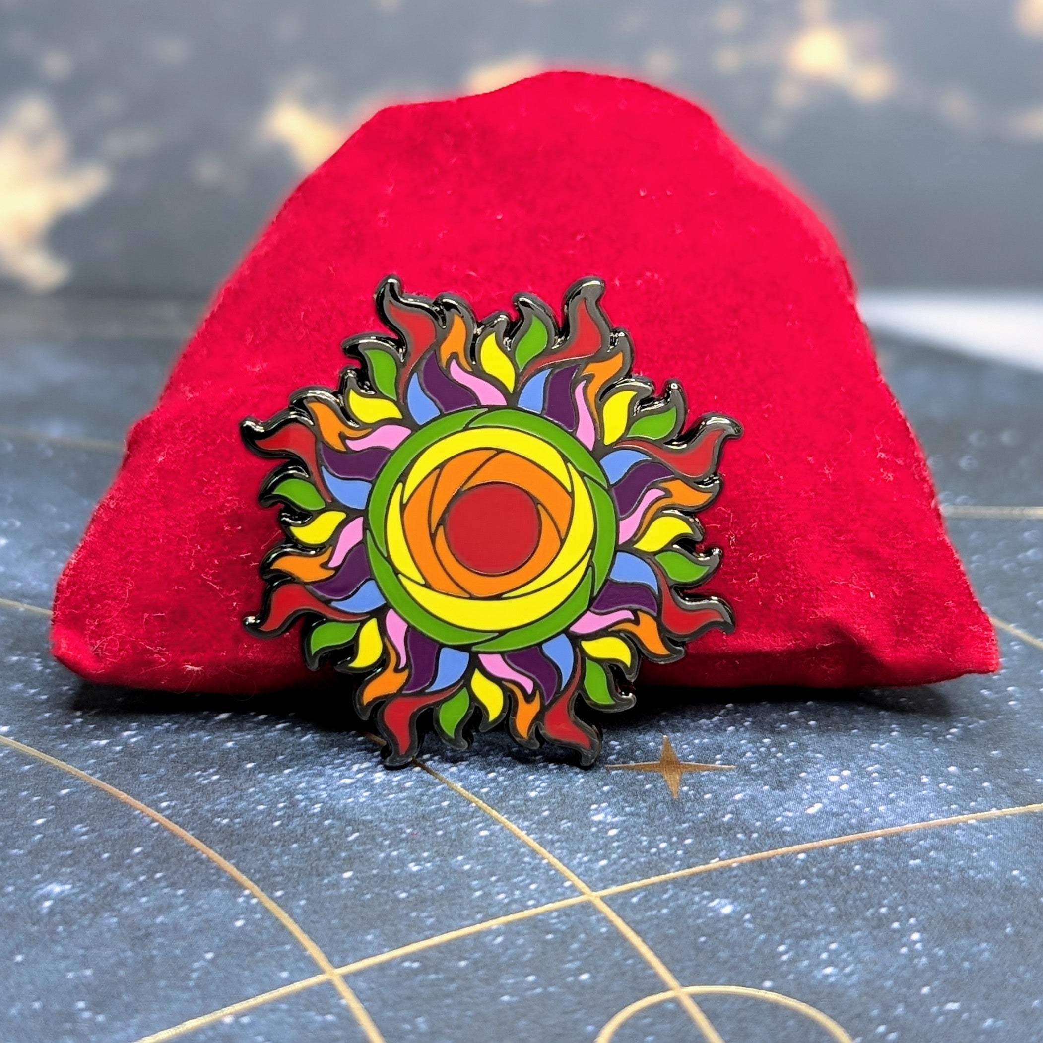 Celestial Pin - Rainbow Sun β Dragon Woodshop