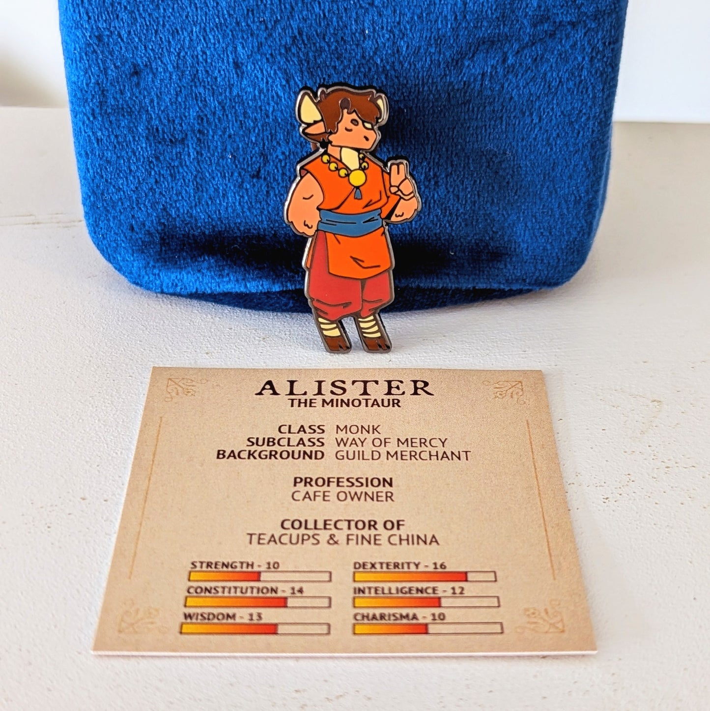 Collectors Guild Cafe Pin - Alister the Monk Minotaur