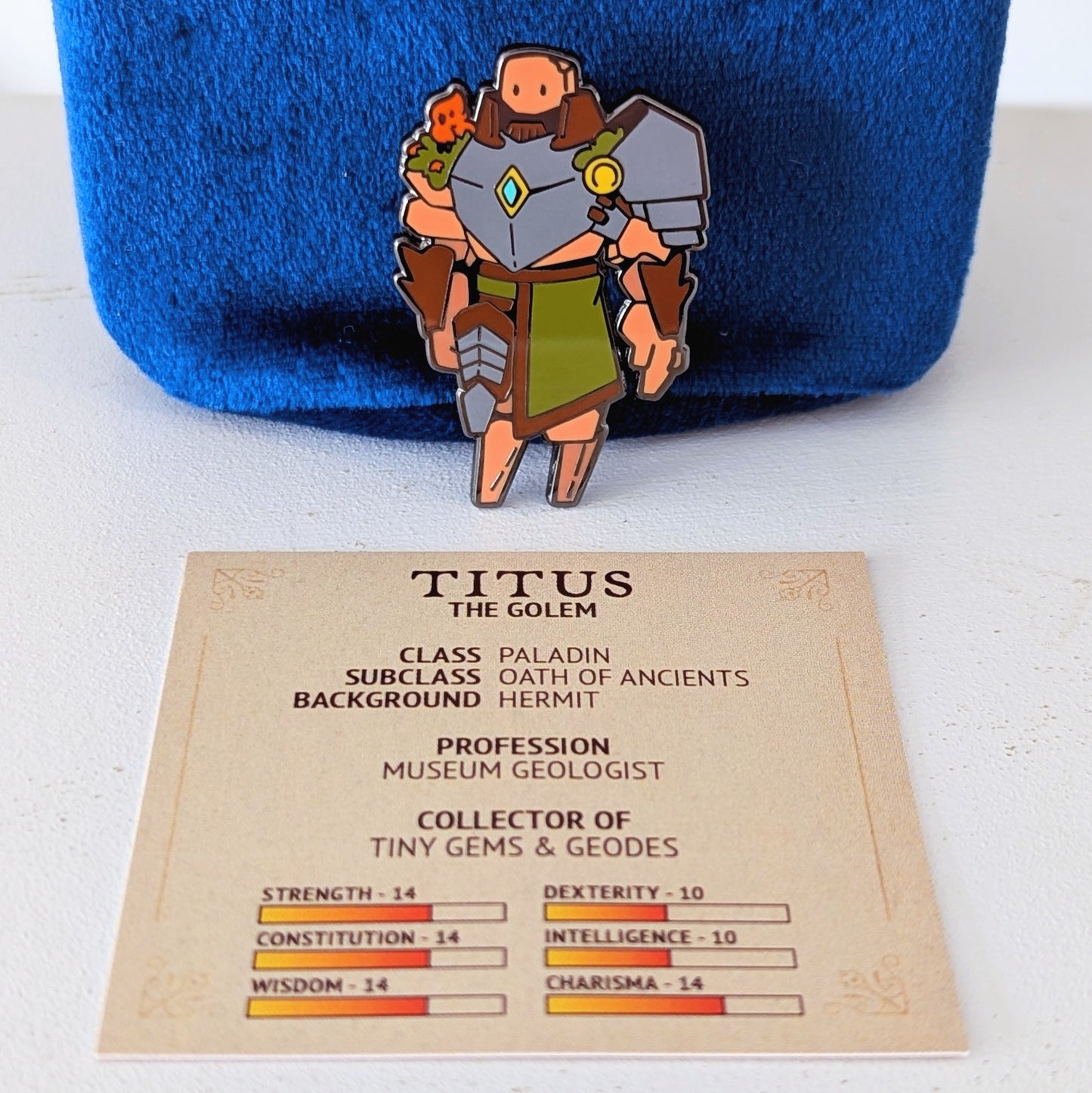 Collectors Guild Cafe Pin - Titus the Paladin Golem