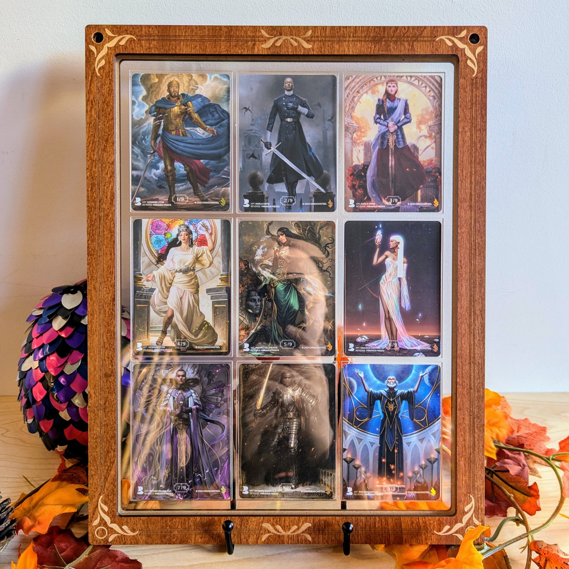 reversible card display frame for trading card or lost tales story decks sanderson magic the gathering pokemon includes perfect fit sleeves 9