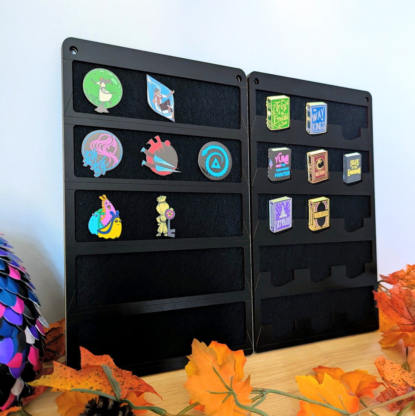 pin display for brandon sanderson sandershelf books stuff collectible pins stormlight archive cosmere cytoverse