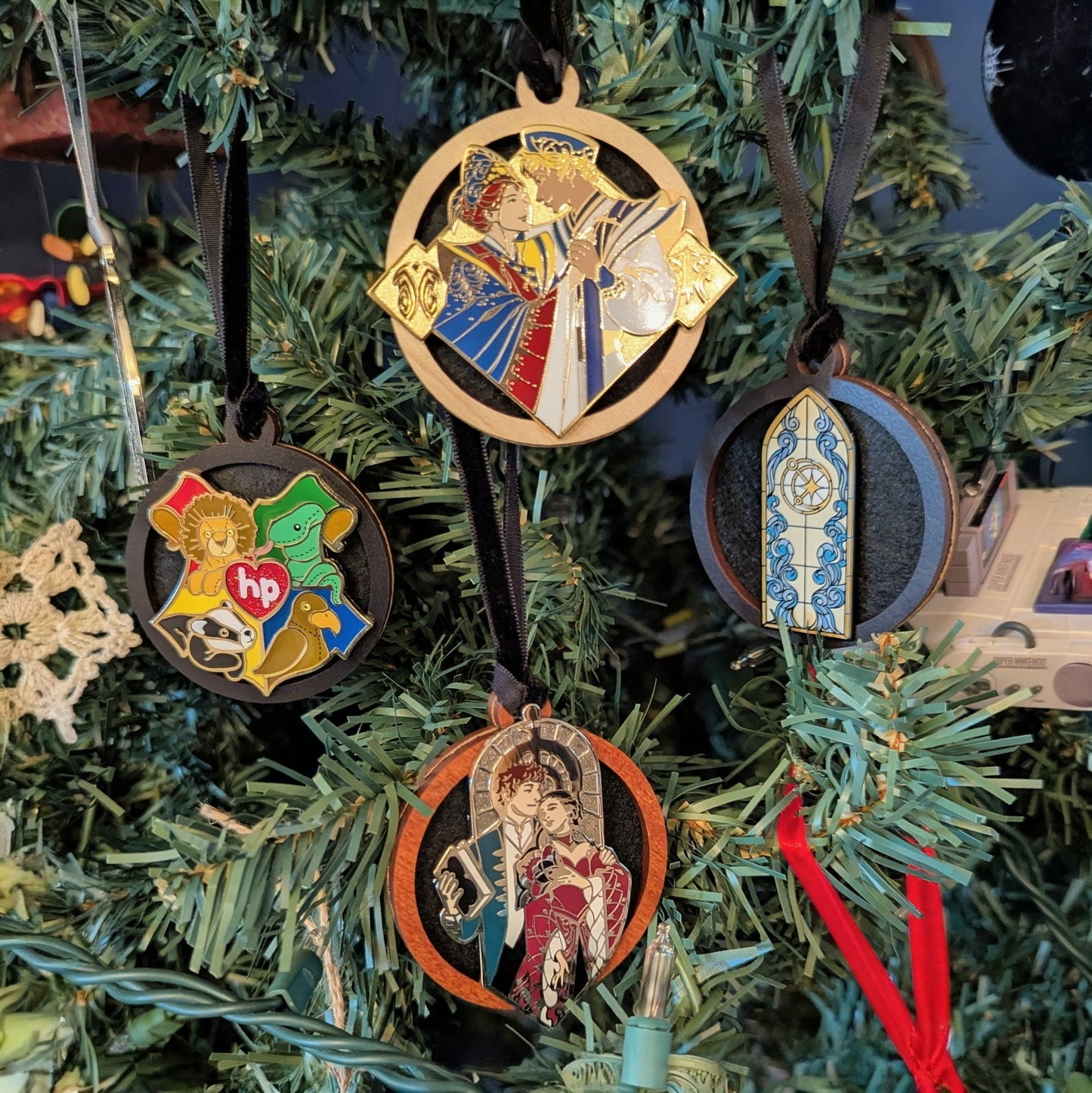 ornapins by dragon woodshop hang up pin frames for christmas trees or bookshelves great for brandon sanderson cosmere character pins or scene pins