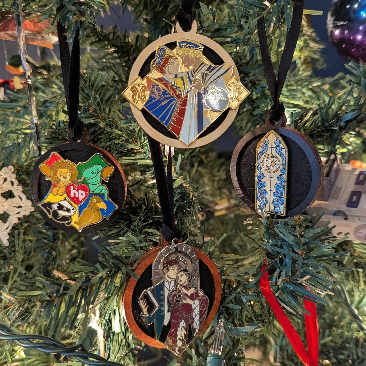 ornapins by dragon woodshop hang up pin frames for christmas trees or bookshelves great for brandon sanderson cosmere character pins or scene pins