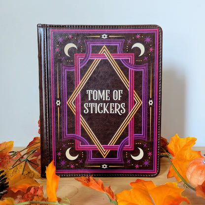 reusable sticker album for sticker collectors, brandon sanderson stickers, cosmere stickers, pixie and brutus stickers