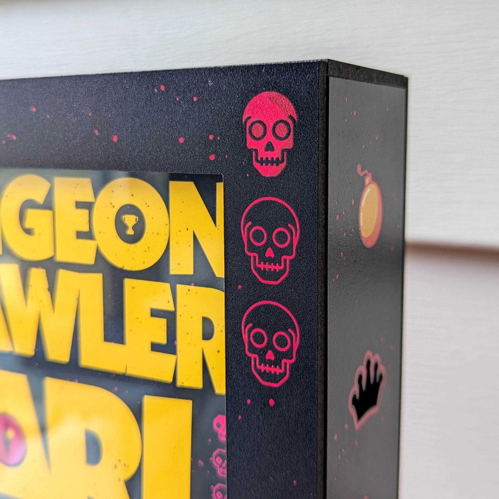 dungeon crawler card display case for matt dinniman book goddamnit donut player killer skulls