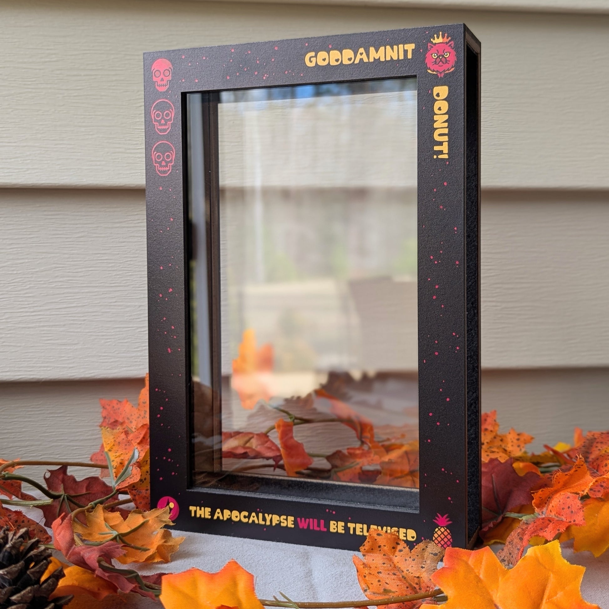 dungeon crawler card display case for matt dinniman book goddamnit donut player killer skulls