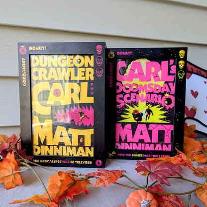 dungeon crawler carl display case for matt dinniman book goddamnit donut mongo is appalled carls doomsday scenario kickstarter
