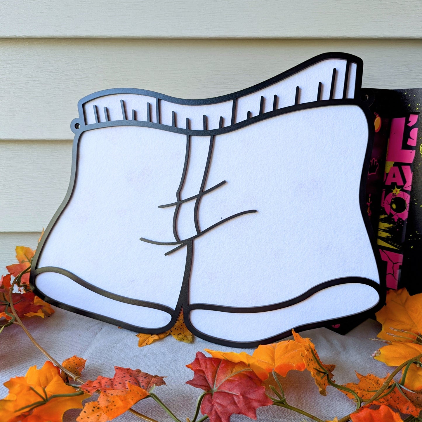 dungeon crawler carl white with red hearts boxers pin display