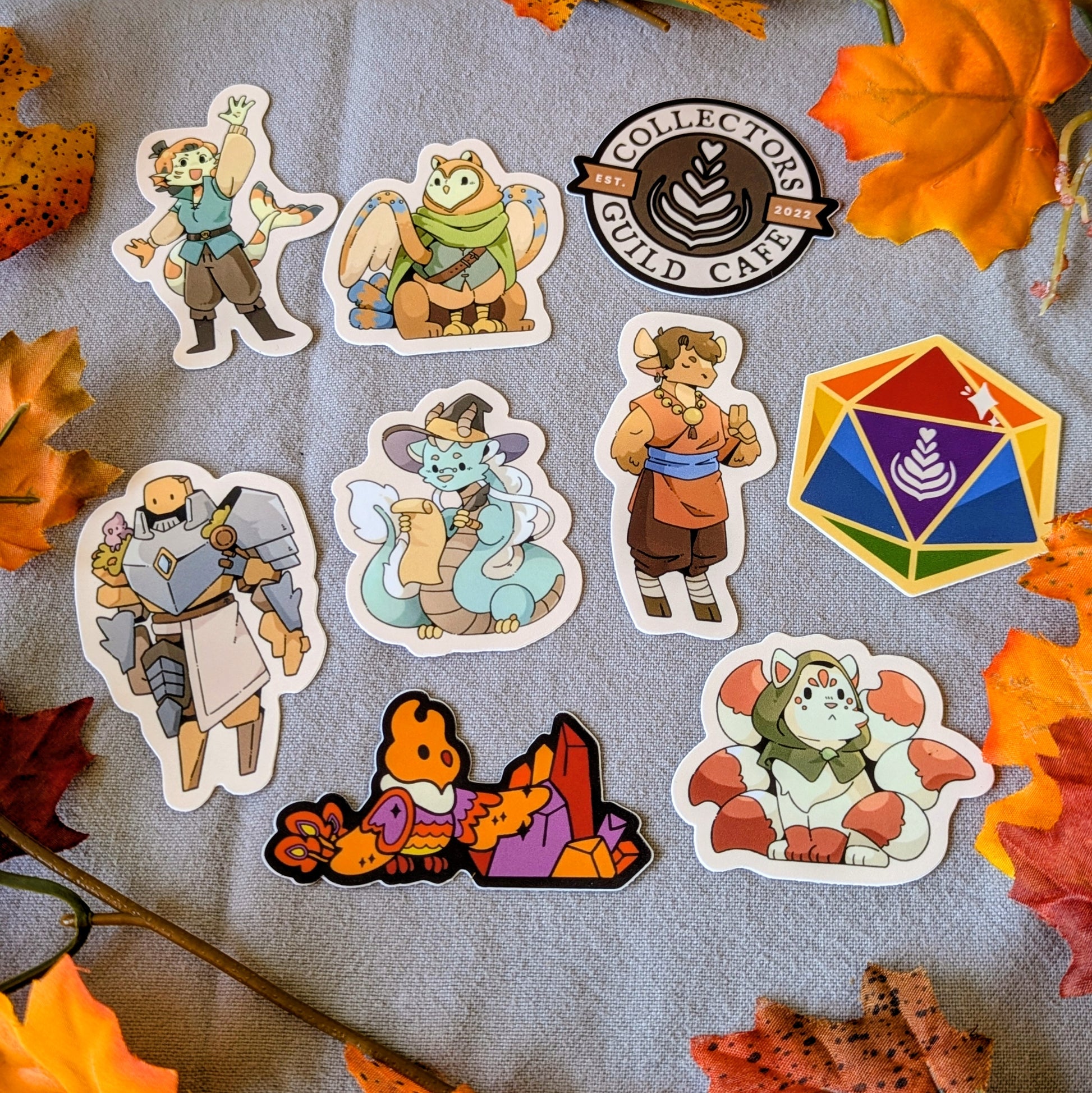 collectors guild cafe alister hatch mythri poppy titus zephyr blaze sticker pack