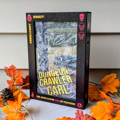 dungeon crawler carl display case for matt dinniman book goddamnit donut mongo is appalled carls doomsday scenario kickstarter
