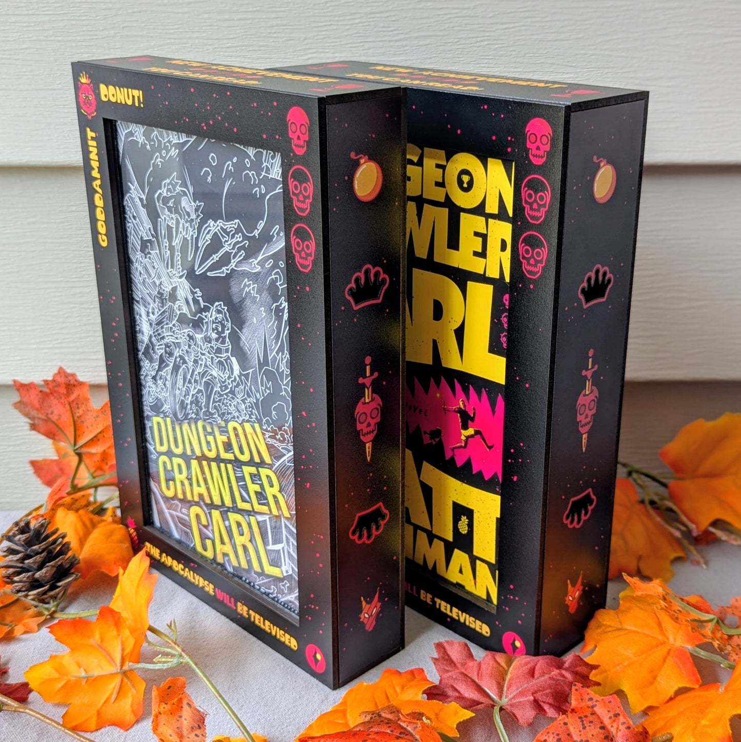 dungeon crawler carl display case for matt dinniman book goddamnit donut mongo is appalled carls doomsday scenario kickstarter