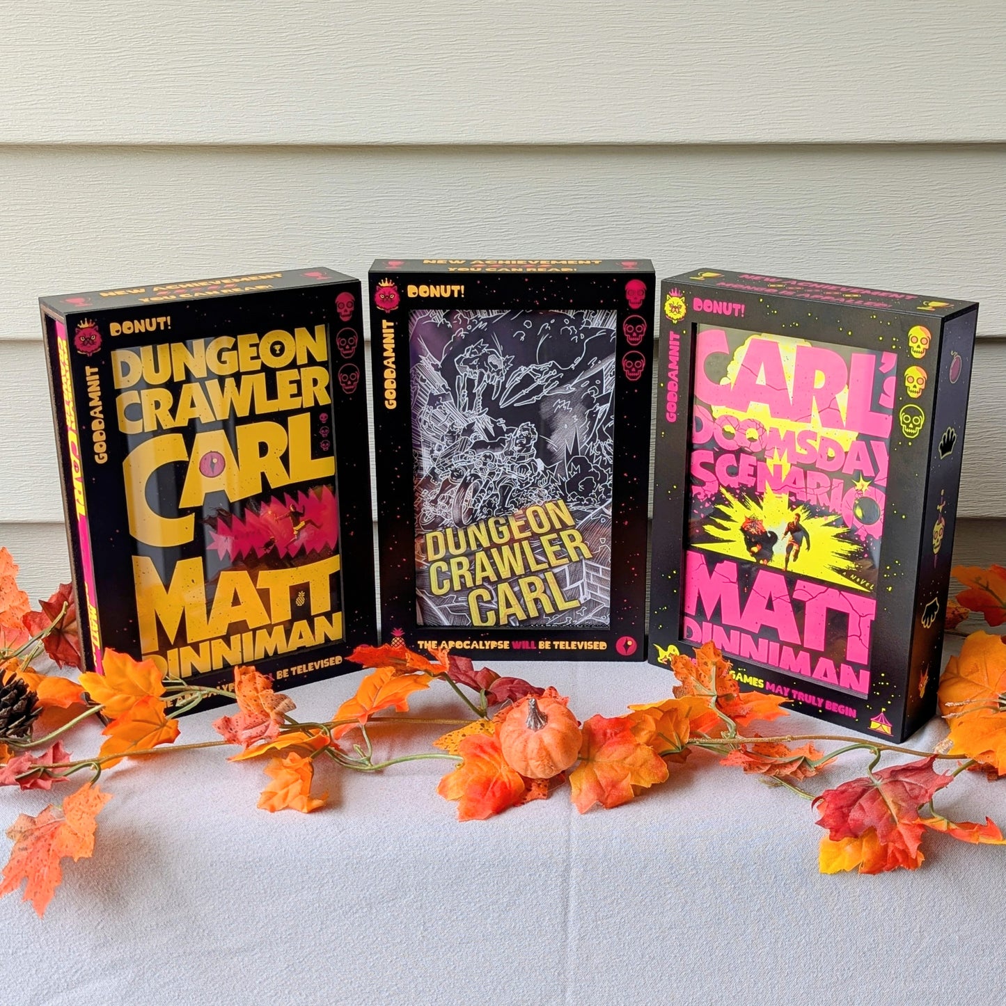 dungeon crawler carl display case for matt dinniman book goddamnit donut mongo is appalled carls doomsday scenario kickstarter