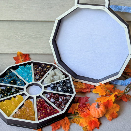 dice display with removable dice tray and built in handle made for brandon sanderson cosmere stomlight knights radiant