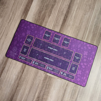 fable's folio playmat for my little pony trading card game from kayou magic the gathering applejack fluttershy rainbow dash rarity pinkie pie princess twilight sparkle
