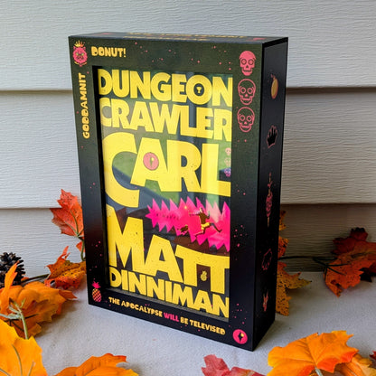 dungeon crawler carl display case for matt dinniman goddamnit ace hardcover kickstarter donut this is an outrage mongo is appalled