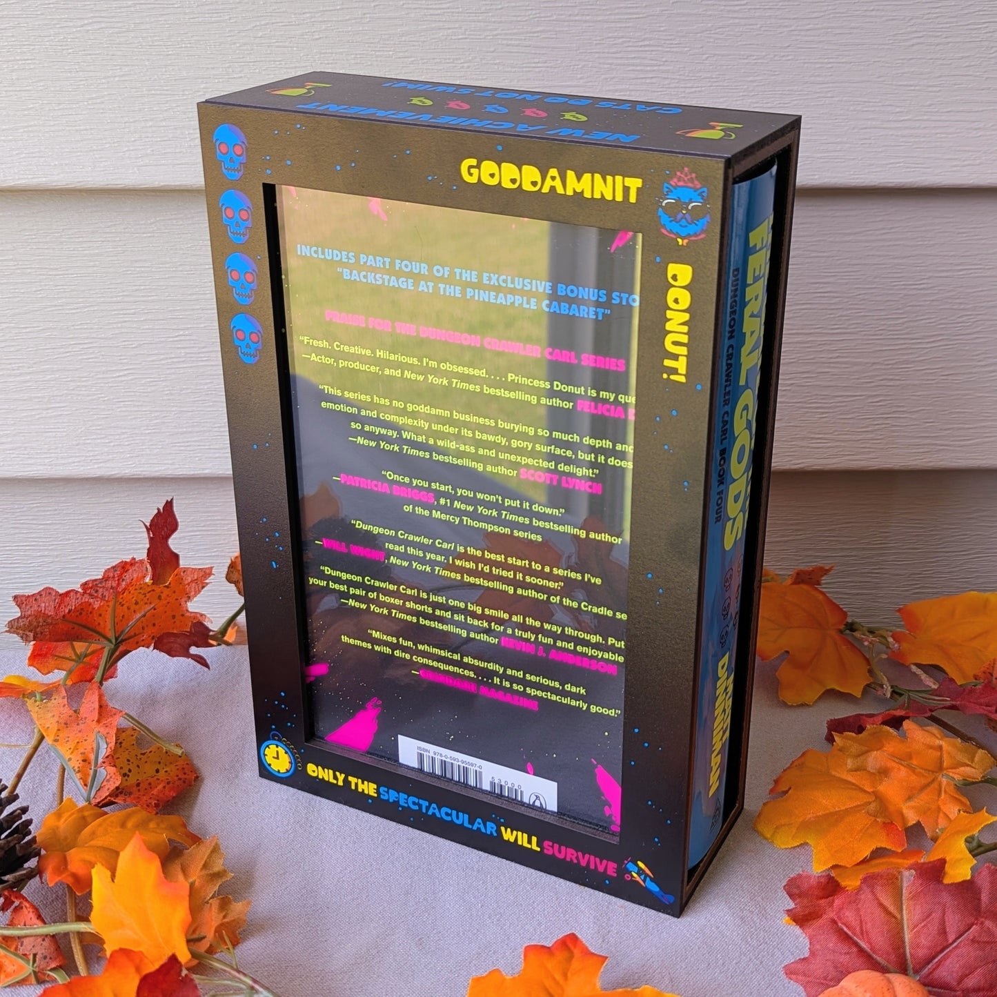 dungeon crawler carl display case for matt dinniman goddamnit ace hardcover kickstarter donut this is an outrage mongo is appalled