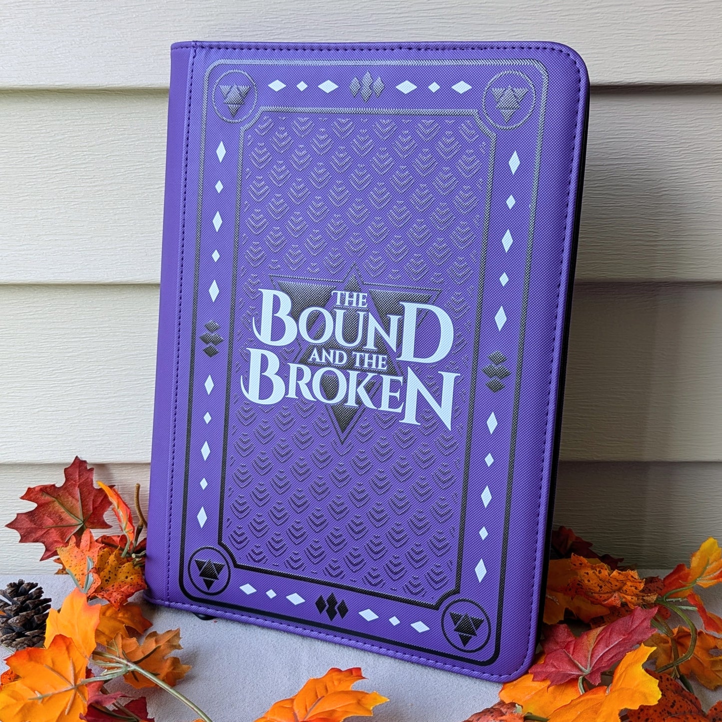 The bound and the broken by Ryan Cahill collectible trading Patreon cards binder by dragon woodshop the order lorian empire Valtara wyvern