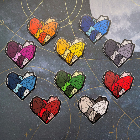Gemheart Stickers - Singles or 10-pack