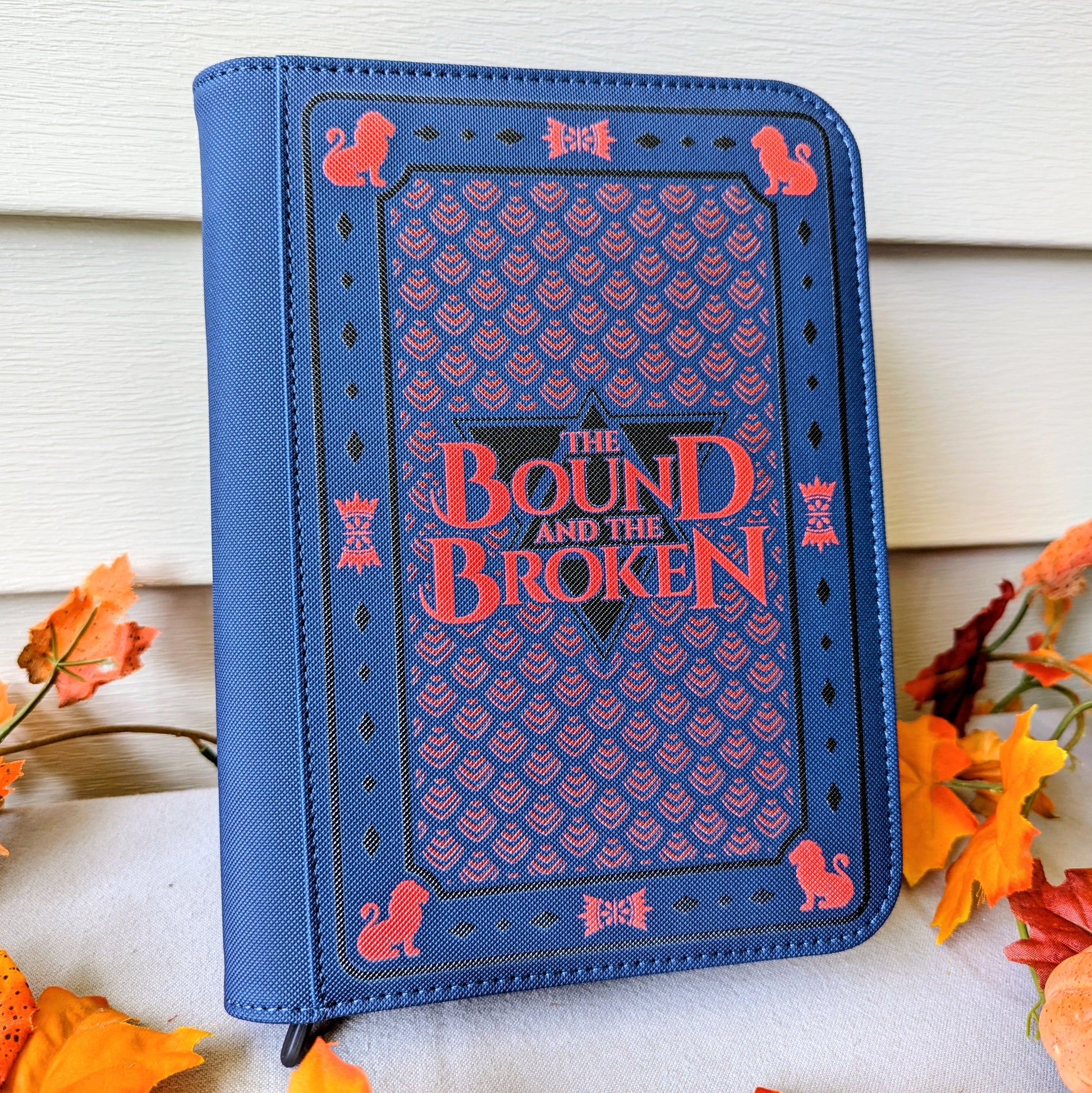 The bound and the broken by Ryan Cahill collectible trading Patreon cards binder by dragon woodshop Lorian Empire fane morten blood magic