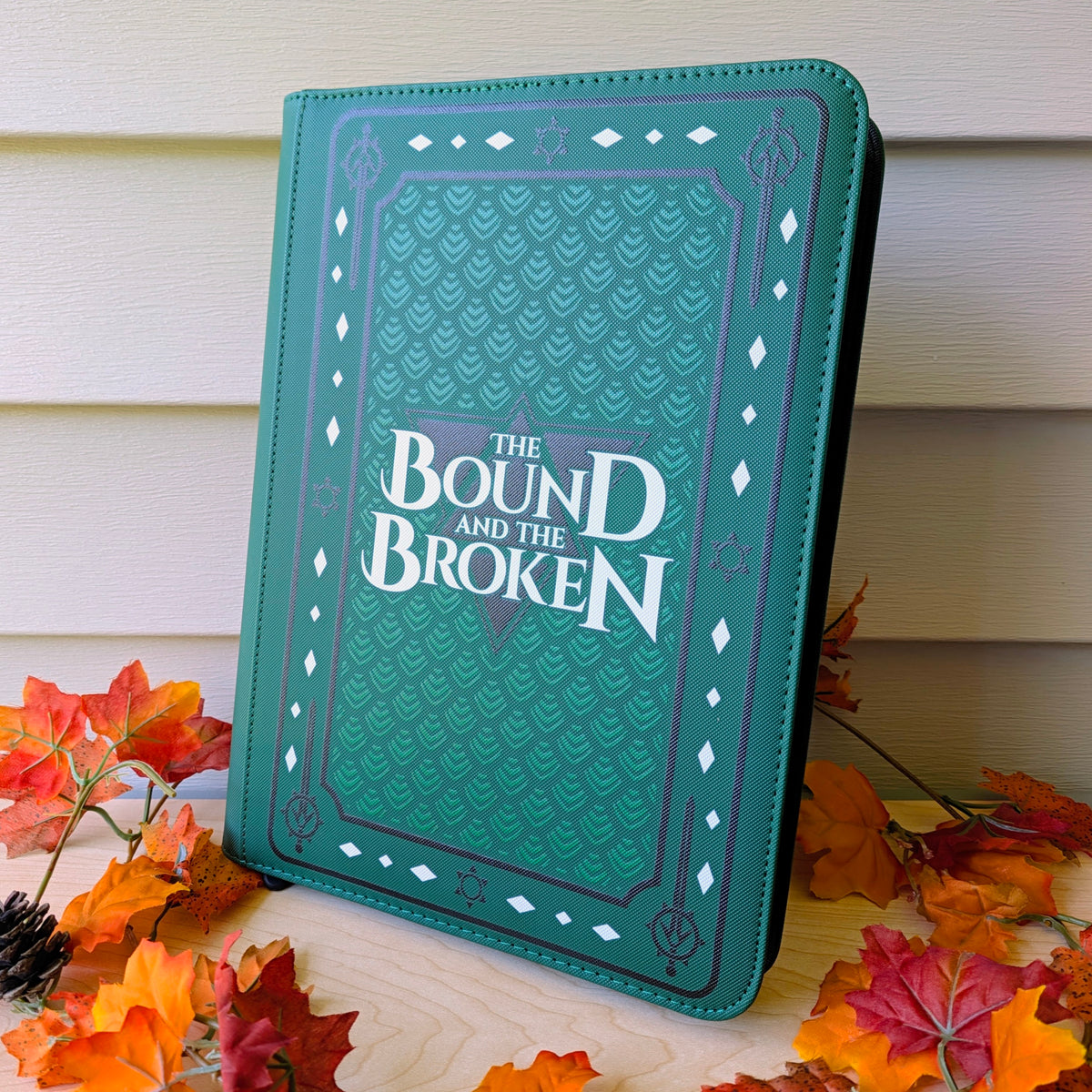 bound and the broken by Ryan Cahill collectible trading Patreon cards binder by dragon woodshop the order lorian empire Valtara wyvern knights achyron