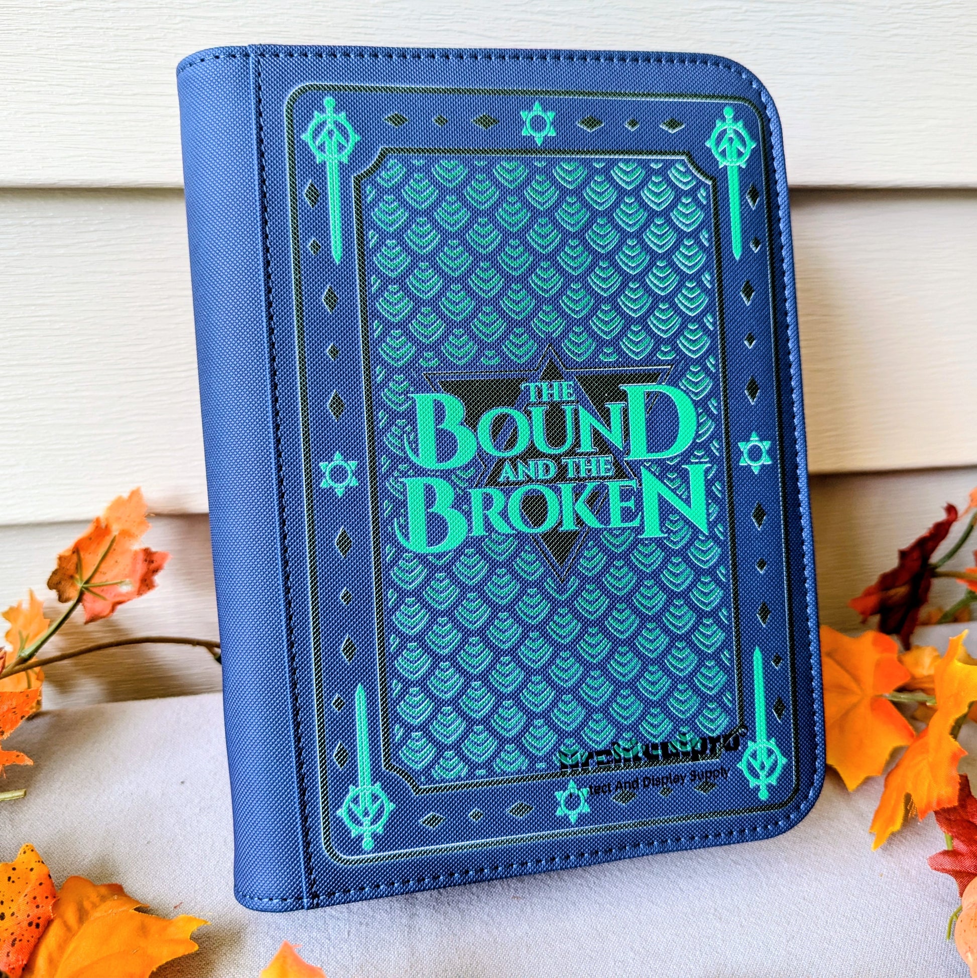 The bound and the broken by Ryan Cahill collectible trading Patreon cards binder by dragon woodshop knights of Achyron soulblade