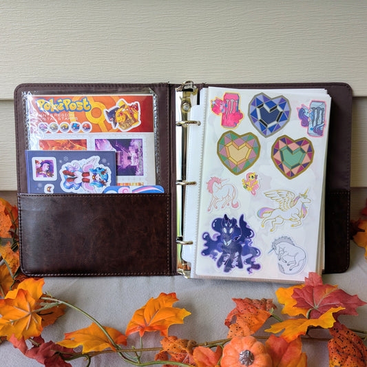 reusable sticker album for sticker collectors, brandon sanderson cosmere, my little pony, pokemon