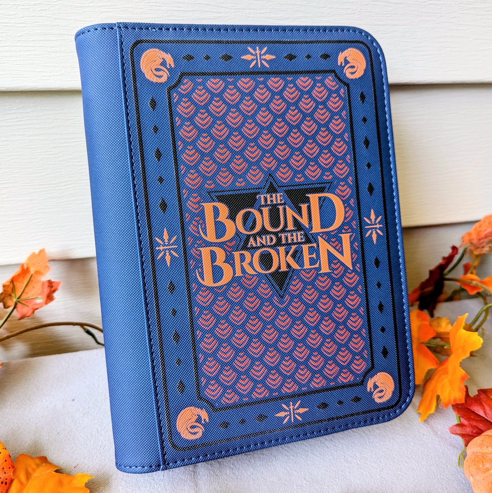 The bound and the broken by Ryan Cahill collectible trading Patreon cards binder by dragon woodshop Valtara wyvern