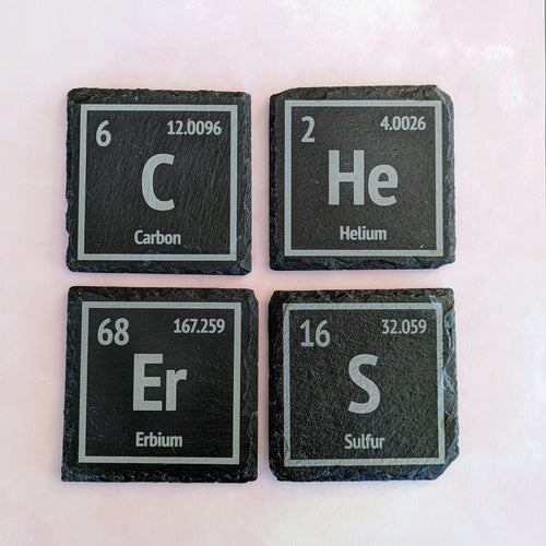 slate coasters set of 4 CHEERS