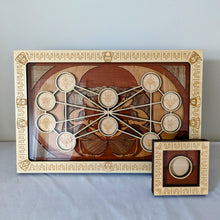 Load image into Gallery viewer, The Eye of Stormlight &amp; Wit Box Wooden Challenge Coin Display based on The Way of Kings by Brandon Sanderson and Original Double Eye of The Almighty Art by Isaac Stewart
