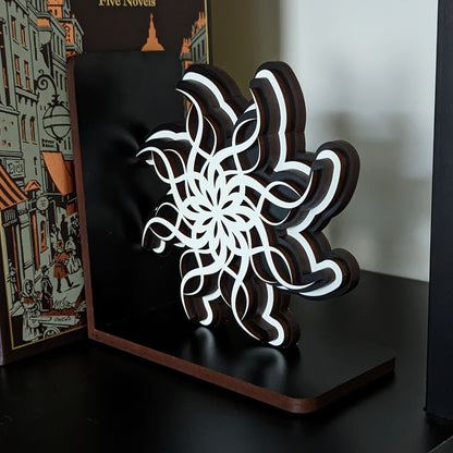 wooden bookends inspired by cryptics spren from brandon sanderson stormlight archive